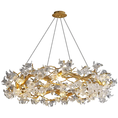 Decorbites™ Kapokblüten-Glas-Kristall-Kronleuchter für Wohnzimmer Esszimmer Schlafzimmer