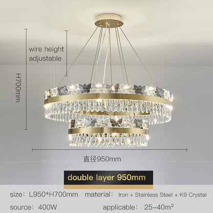 Decorbites™ Kristall-Schmetterlings-Wohnzimmerlampe: Luxuriöse postmoderne Beleuchtung für das Esszimmer