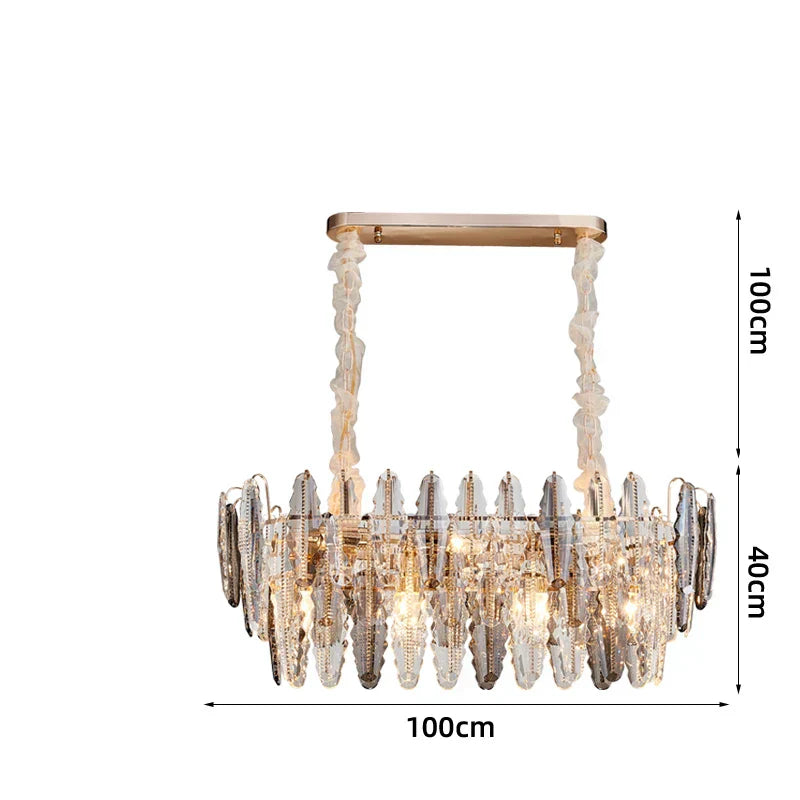 Decorbites™ Gold-Kristall-Kronleuchter-Beleuchtung für das Wohnzimmer
