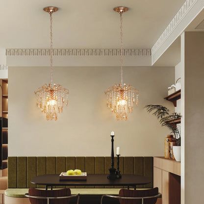 DecorBites™ Crystal Led Pendant Light Modern Chandelier Ceiling Lamp for Living Room