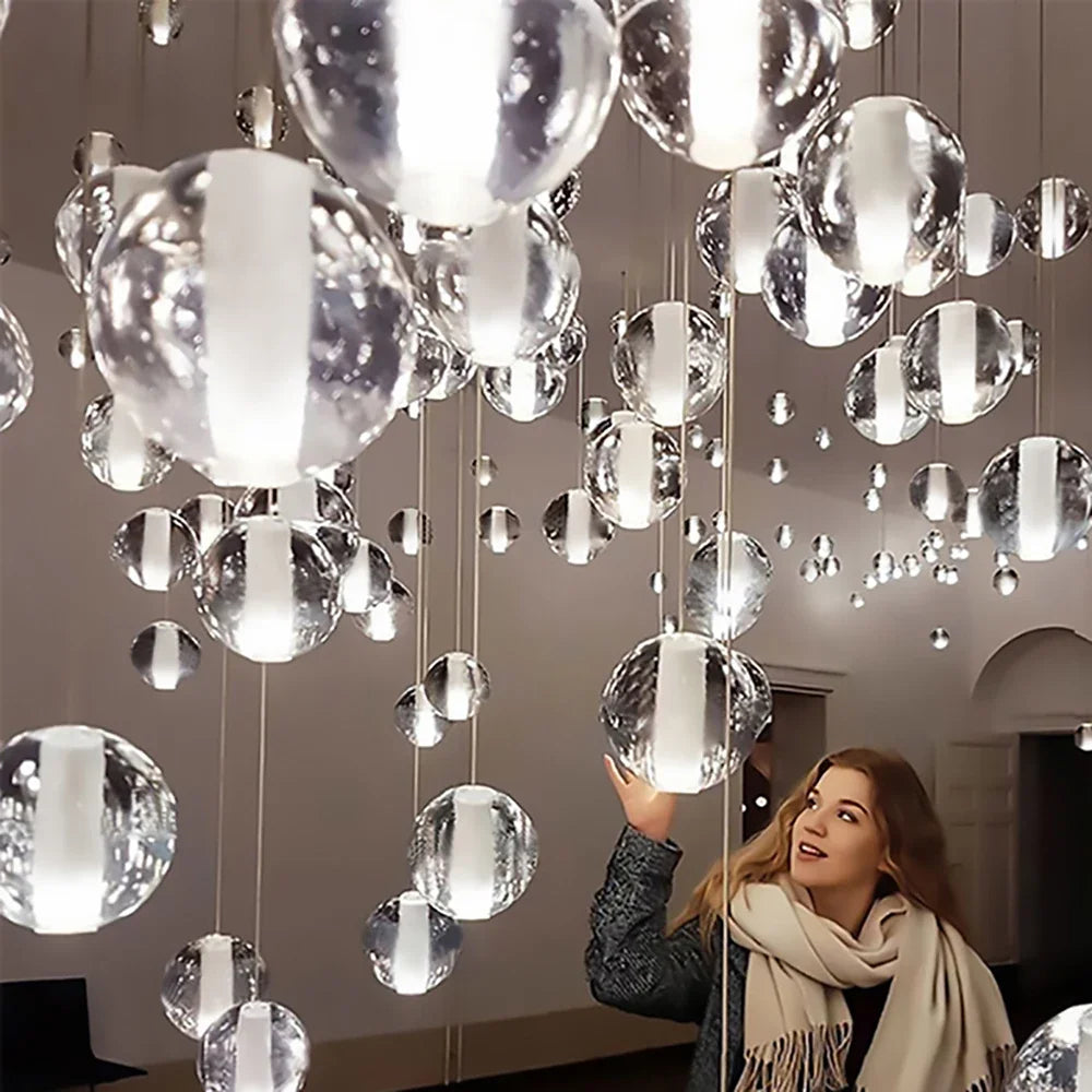 Decorbites™ Kristallkugel-LED-Hängelampe für Wohnzimmer Küche Treppenhaus Salon