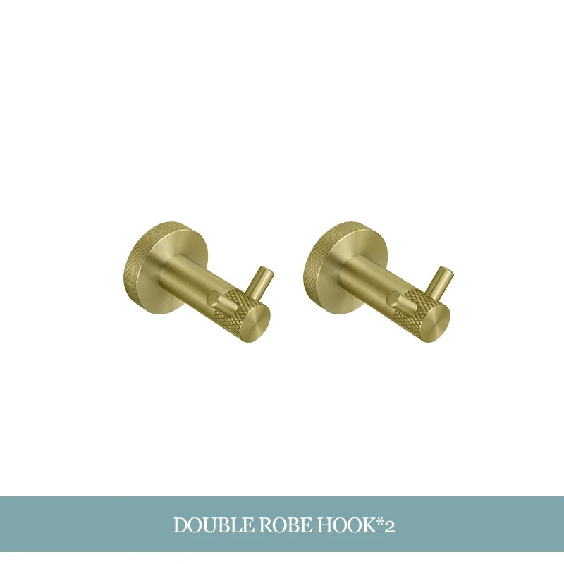 Decorbites™ Gold-Hardware-Set: Handtuchhalter, Toilettenpapierhalter, Bademantel-Haken, Becherhalter