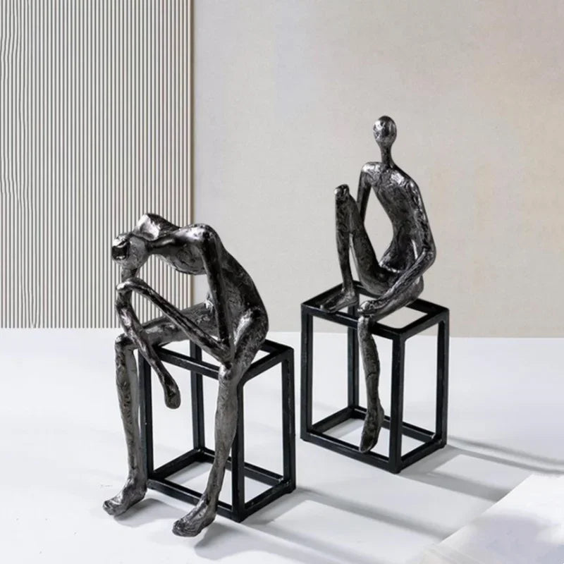 Decorbites™ Abstrakte Denker Skulptur: Dekorative Figuren für die Einrichtung des Zuhauses