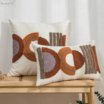 DecorBites™ Geometric Embroidered Cushion Cover - 45x45cm/30x50cm - Ethnical Pattern