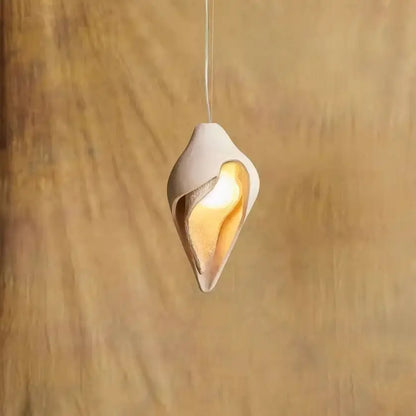 Decorbites™ Gipsmuschel-Hängeleuchte, Wabi-Sabi-Stil für Wohnzimmer, Schlafzimmer und Treppenhaus