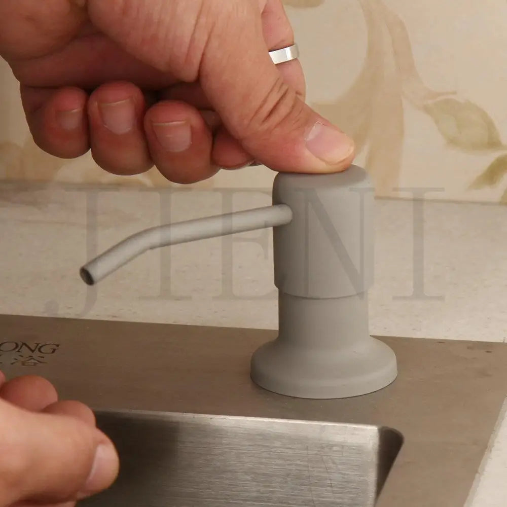 Decorbites™ Grau/Roségold ABS-Seifenspender für Küchen- und Badezimmerwaschbecken, 6 Farben Flüssigseife