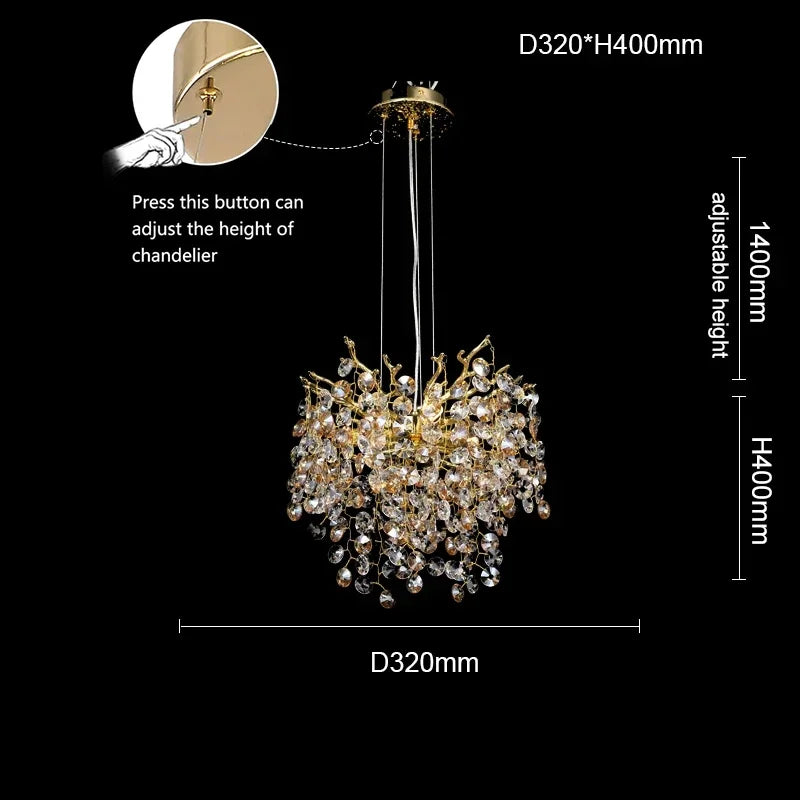 Decorbites™ Große Kristall-Leuchter für Esszimmer - Nordischer LED-Insel-Hängeleuchte