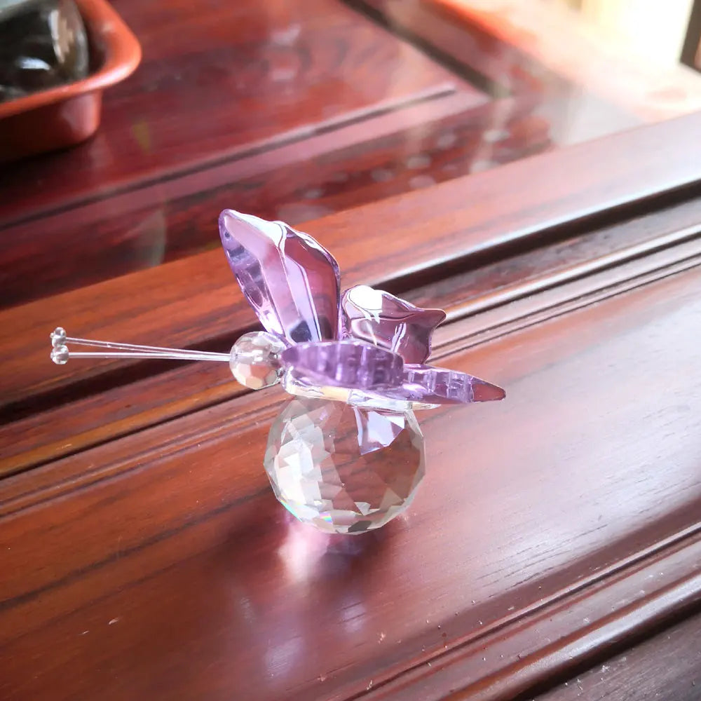 Decorbites™ Kristall-Schmetterlingsfigur Glas-Papiergewicht Skulptur Weihnachtsdekoration Geschenk