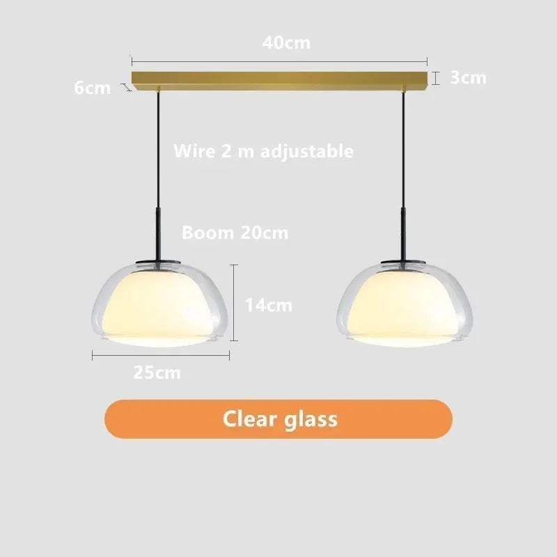 Decorbites™ Glas-Gelee-Hängelampe - Minimalistisches Luxusdesign für das Wohnzimmer im Haus