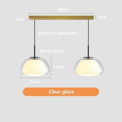 Decorbites™ Glas-Gelee-Hängeleuchte: Minimalistisches Luxusdesign für Wohnzimmer und Schlafzimmer im Eigenheim