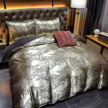 Decorbites™ Jacquard-Luxus-Bettwäsche-Set - King-Size-Daunenbettdecke & Bettdecken - Hochwertige Heimtextilien