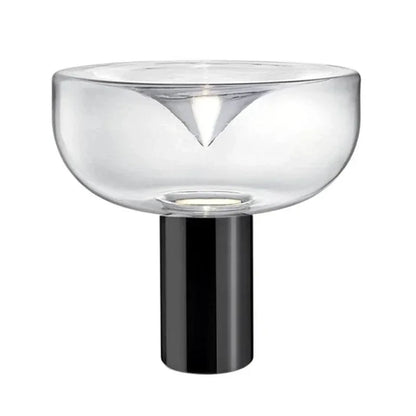 Decorbites™ Aella Tischleuchte: Elegante klare Glas-Luxus-Kunst-Schreibtischlampe für Büro, Schlafzimmer und Eingangsbereich