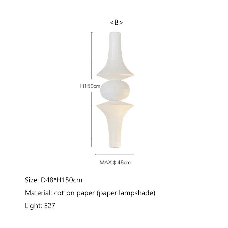 Cotton Paper Wabi Sabi Lamp