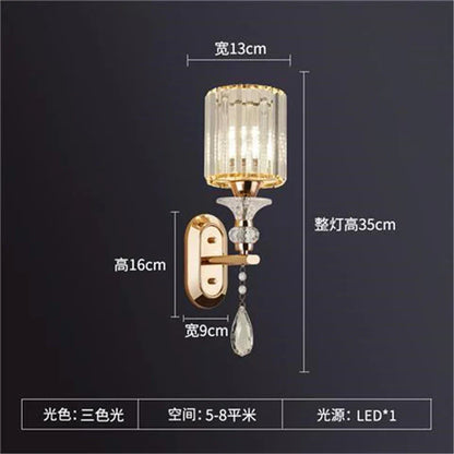 DecorBites™ Crystal LED Wall Lamp for Home Decor - Modern Sconce Light Fixture for Living Room & Bedroom