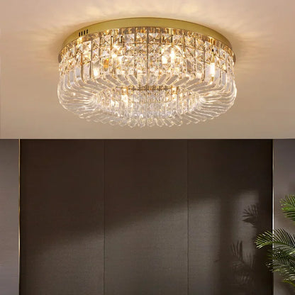 Decorbites™ Kristall-Gold-Deckenleuchte für Esszimmer, LED-Kronleuchter zur Dekoration des Wohnzimmers