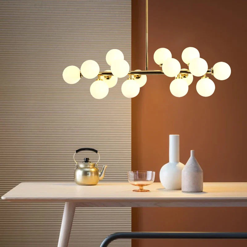 DecorBites™ Glass Ball LED Chandelier Modern Pendant Light for Home Decor