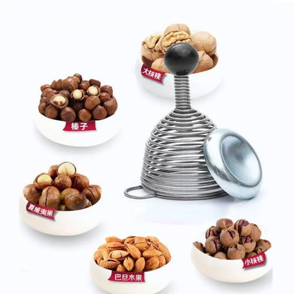 Decorbites™ Küchen-Nussknacker-Werkzeug Goldene Glockenabdeckung Edelstahl-Schalenbrecher-Zerschmetterer