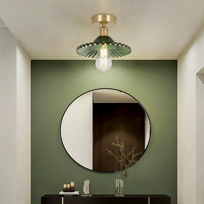 Decorbites™ Grünes Glas Kupfer Deckenleuchte Balkon Küche Moderne LED Lampe