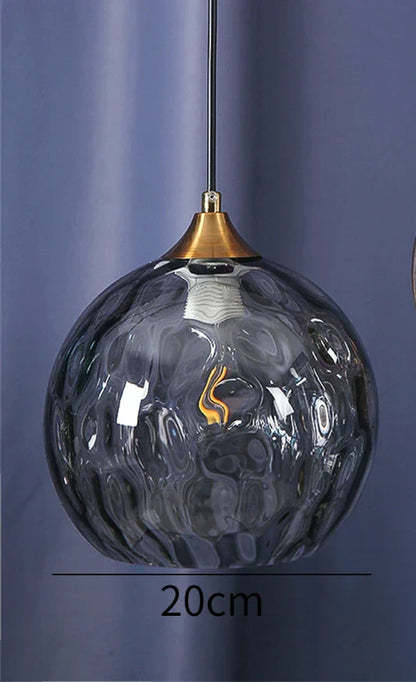 DecorBites™ Glass Ball Pendant LED Chandelier for Bedroom Dining Room Kitchen