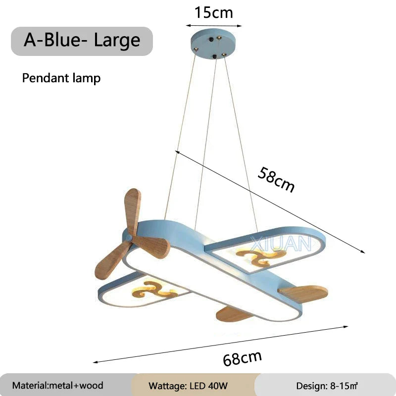 Metal Airplane Pendant Light