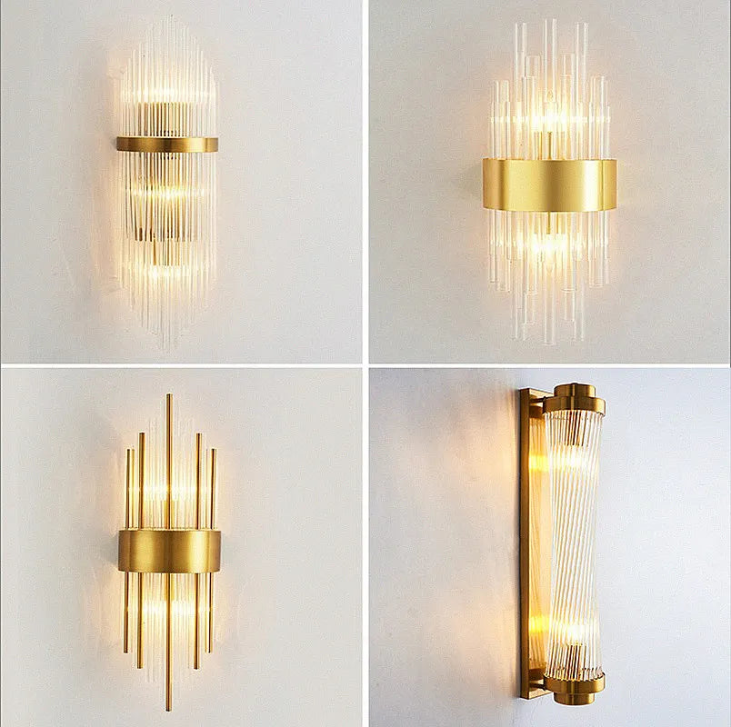 Decorbites™ Kristall-Wandleuchte: Elegante goldene LED-Wandleuchte für Schlafzimmer, Wohnzimmer & Badezimmer