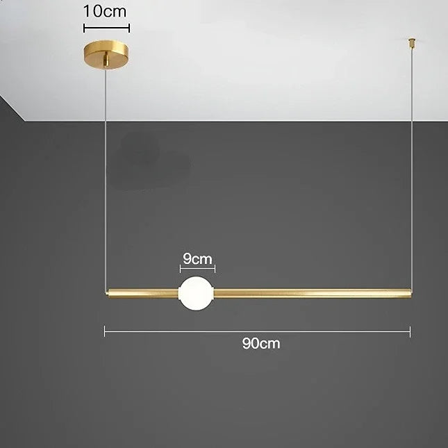 Decorbites™ Glasstab-Hängeleuchte - Moderne lange Hängelampe für Wohnzimmer, Schlafzimmer & Laden