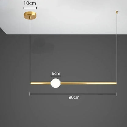 Decorbites™ Glasstab-Hängeleuchte - Moderne lange Hängelampe für Wohnzimmer, Schlafzimmer & Laden
