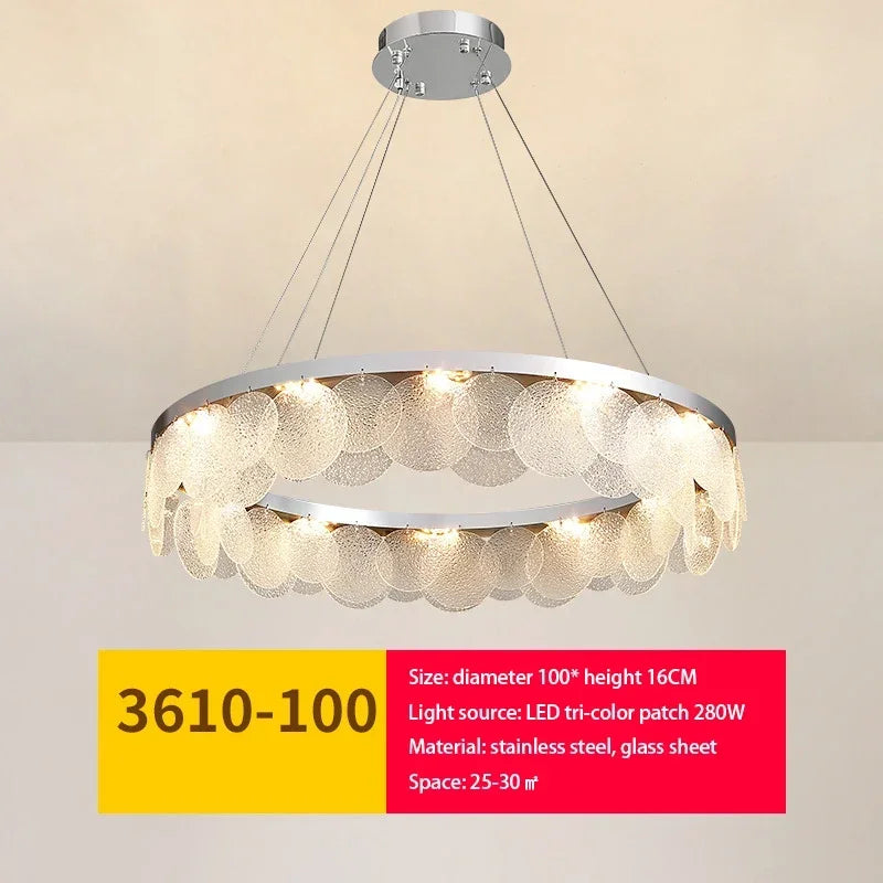 Decorbites™ Glasleuchter LED-Deckenleuchte | Modernes Metallkunstwerk | Dekoration für Innenräume Wohnzimmer Küche