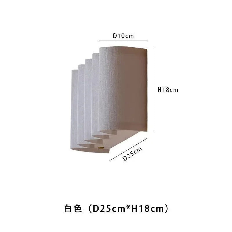Decorbites™ Japanisches Stoff-LED-Wandleuchte für Hotel-Wohnzimmer, Schlafzimmer, Retro-Wandleuchten
