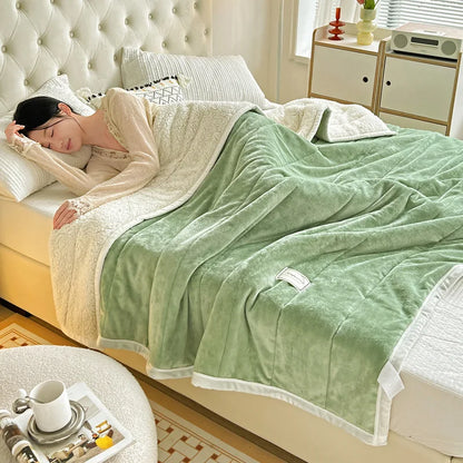 Decorbites™ Kuscheliges Imitat-Lammwoll-Decke – Wärme für Betten, Erwachsene & Kinder