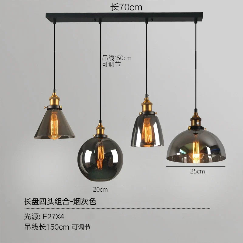 DecorBites™ Glass Ball Pendant Lights for Modern Dining Room, Kitchen, and Living Room