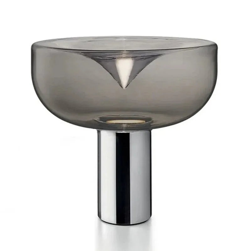 Decorbites™ Aella Tischleuchte: Elegante klare Glas-Luxus-Kunst-Schreibtischlampe für Büro, Schlafzimmer und Eingangsbereich