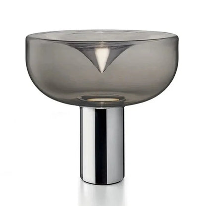 Decorbites™ Aella Tischleuchte: Elegante klare Glas-Luxus-Kunst-Schreibtischlampe für Büro, Schlafzimmer und Eingangsbereich