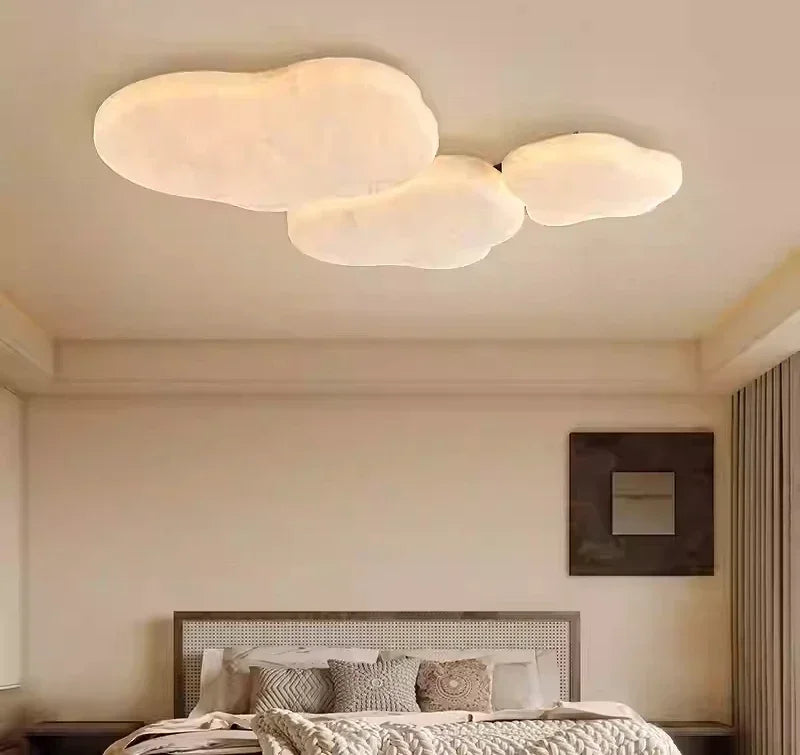 Decorbites™ Französische Sahne-Seiden-Deckenleuchte | Einfache Retro-Schlafzimmerlampe im Wabi-Sabi-Stil