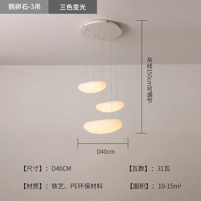 Decorbites™ LED-Kieselanhängerleuchte: Stilvolle weiße Kronleuchter für die Dekoration von Wohnzimmer, Schlafzimmer und Restaurant.