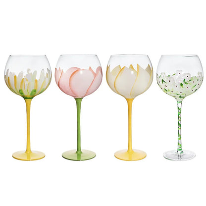 Decorbites™ Handbemalter Glasbecher: Kreative Rotweingläser für Hochzeitsfeiern