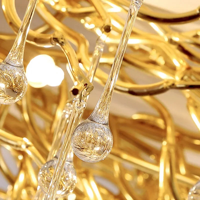 Decorbites™ Goldener Kronleuchter Moderne Luxus-LED-Glanz-Deckenleuchte