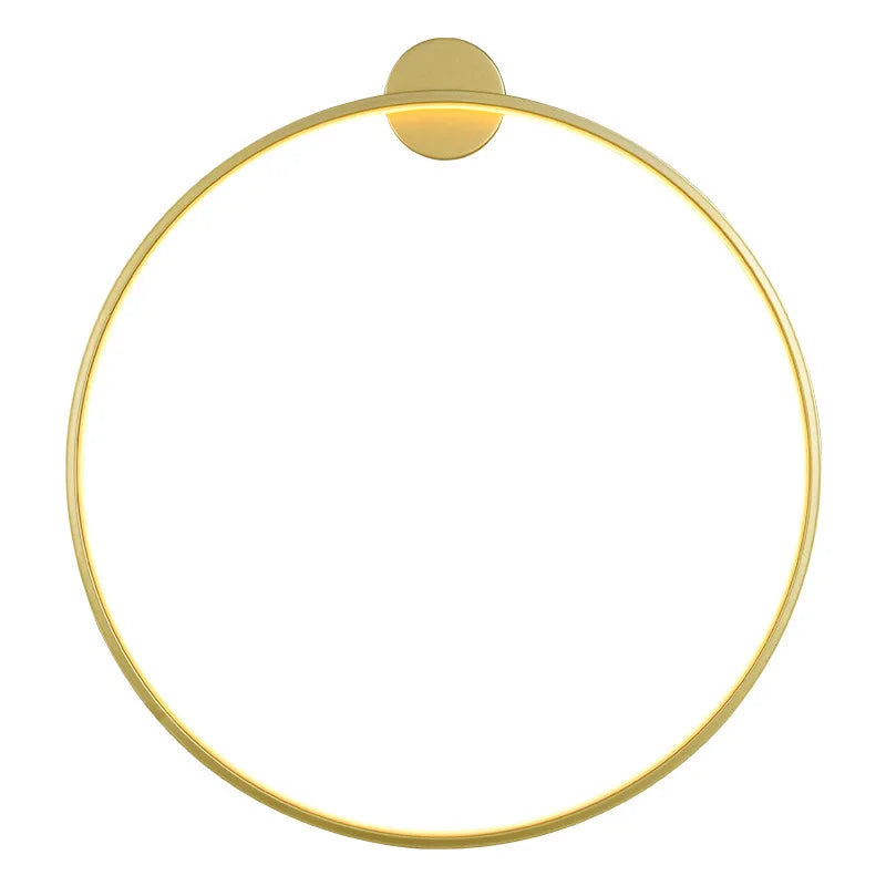 Gold Black Ring Wall Light