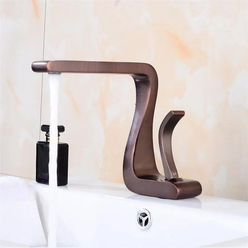 Gold White Brass Faucet