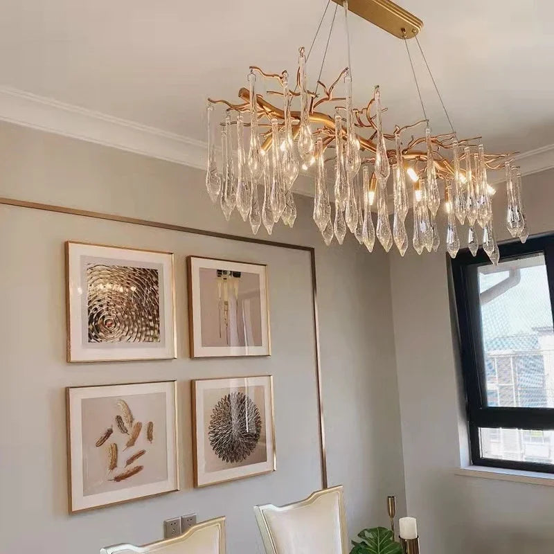 Decorbites™ Gold LED Asthänge für Wohnzimmer, Schlafzimmer, Hotel – Moderne Luxus-Aluminium-Pendantleuchte