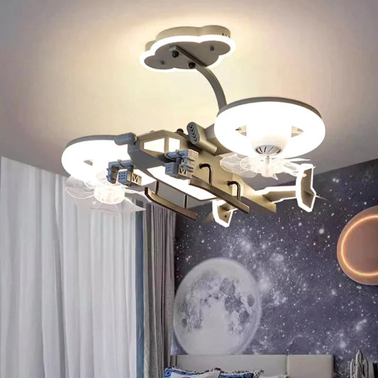Decorbites™ Kinderzimmer-Deckenventilator mit Licht, Fernbedienung - Moderne LED-Lampe
