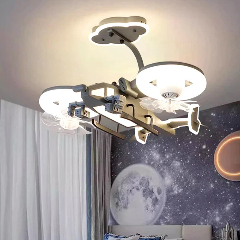 Decorbites™ Kinderzimmer-Deckenventilator mit Licht, Fernbedienung - Moderne LED-Lampe