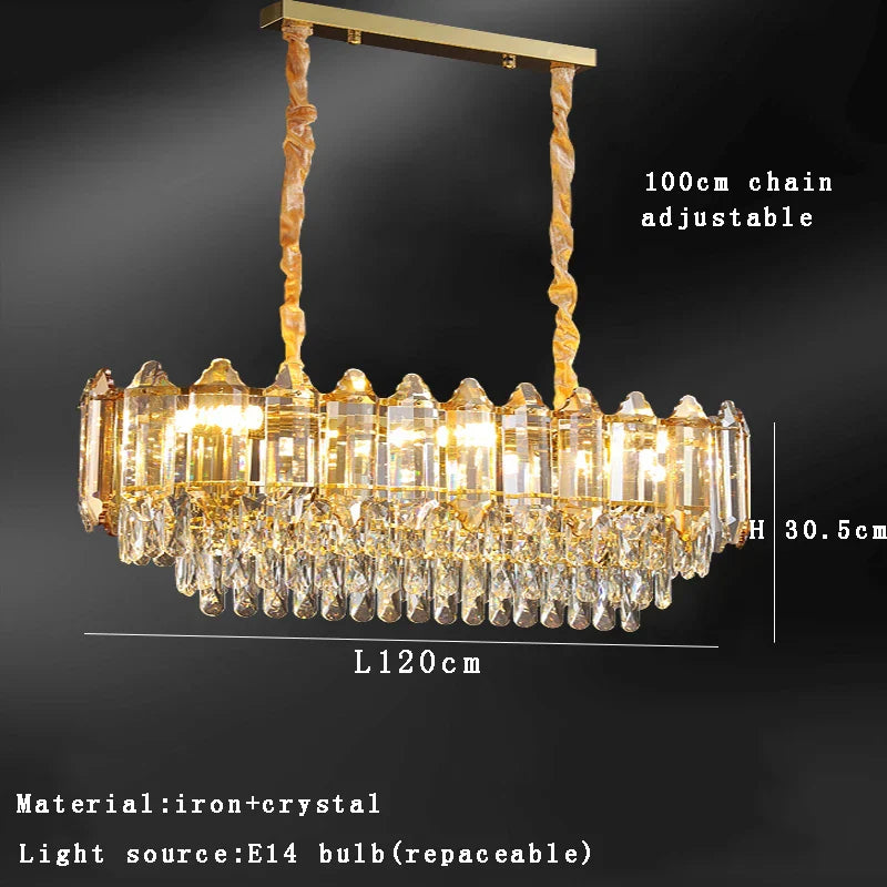 Gold Amber Crystal Chandelier Dia150cm Living Room