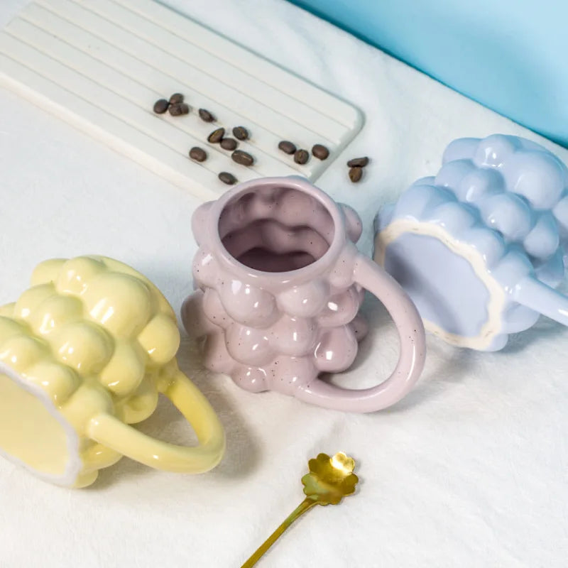 DecorBites™ Grape Ceramic Mug: Cute, High Value, Office & Home Milk Cup, Women's Gift.