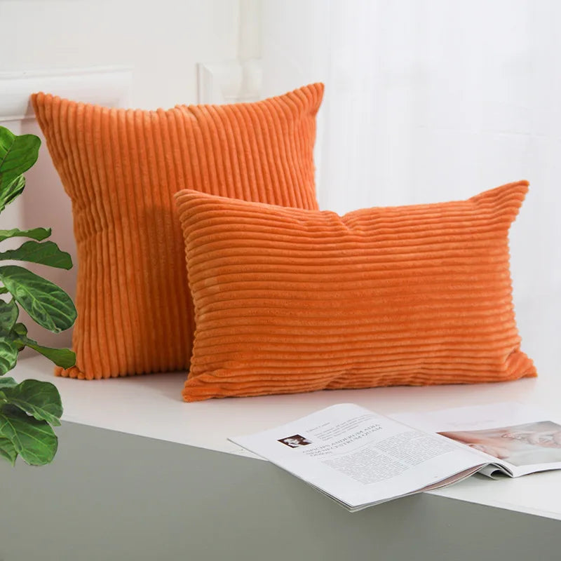 Decorbites™ Kordstoff gestreiftes Kissenbezug 30-60 cm weich bequem Deko-Kissenbezug für Zuhause