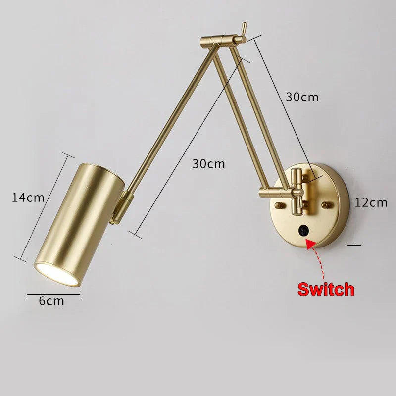 DecorBites™ Adjustable E27 LED Wall Lamp Sconces Indoor Lighting Home Decor Bedroom Fixture