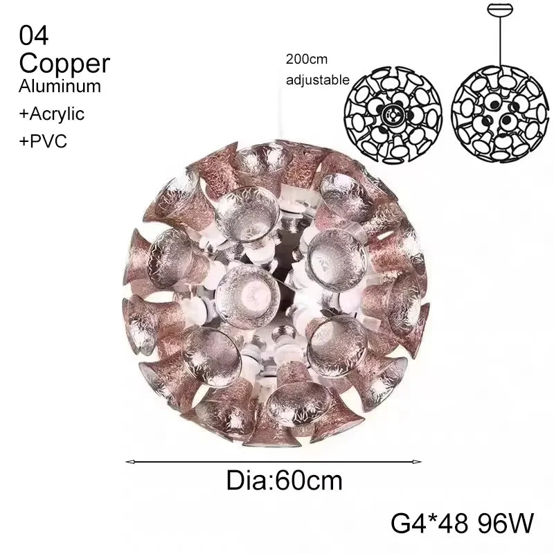 Decorbites™ Designer-Luxus-Kelchlampe für Wohnzimmer, Schlafzimmer, Hotelprojekt-Dekoration, Heim-LED-Hängeleuchte