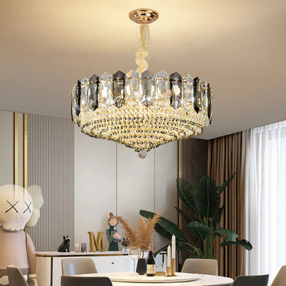 Decorbites™ Kristall-Duplex-Villa-Kronleuchter-Hallenleuchte – Luxuriöse Wohnzimmer-Mittelleuchte