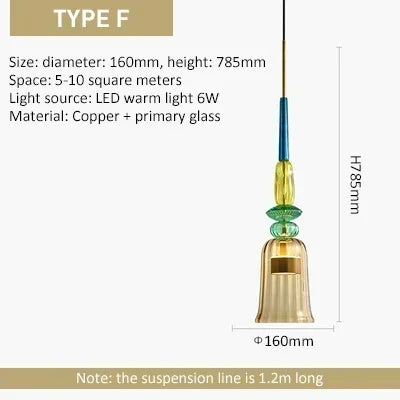 DecorBites™ Glass Pendant Lights for Kitchen Dining Room Island Chandeliers