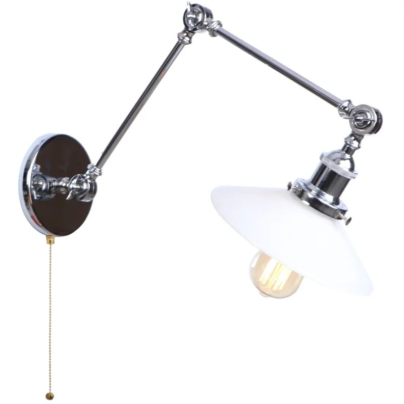 Decorbites™ Industrielles Loft Schwenkarm-LED-Wandleuchte Glas Vintage Spiegel-Lampe